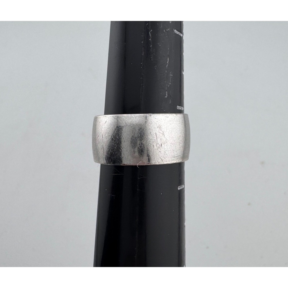 Sterling Silver Espo Band Ring‎ Size 7.5 Thick Modern Minimalist